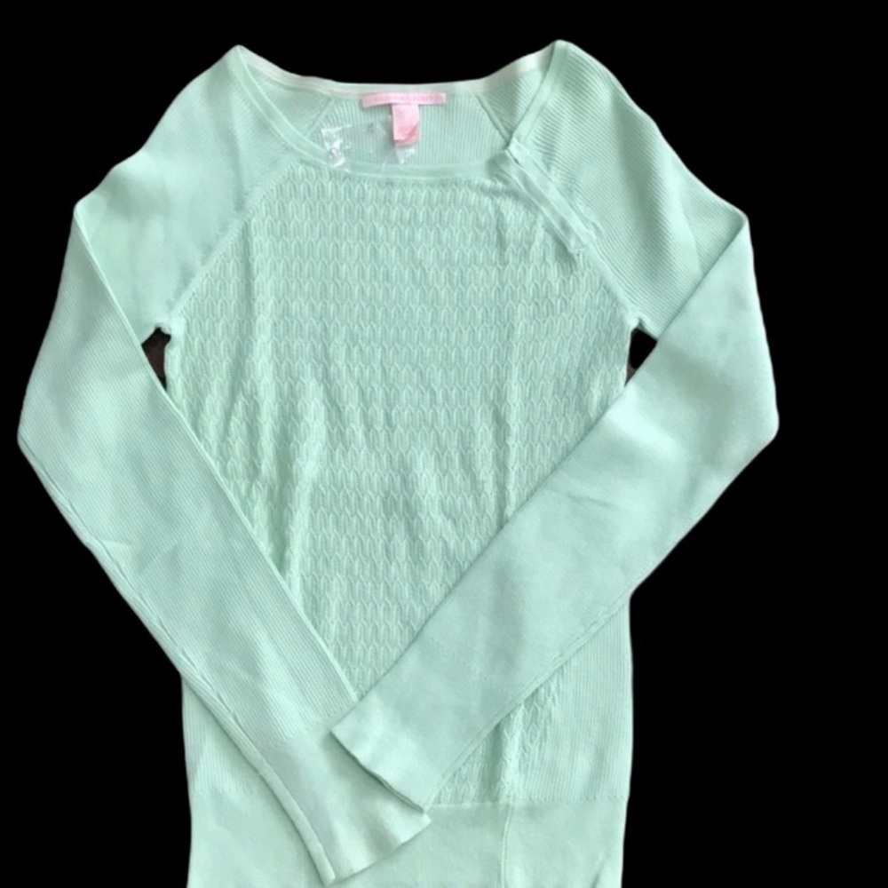 Victoria's Secret Mint Green Long Sleeve Knit Top